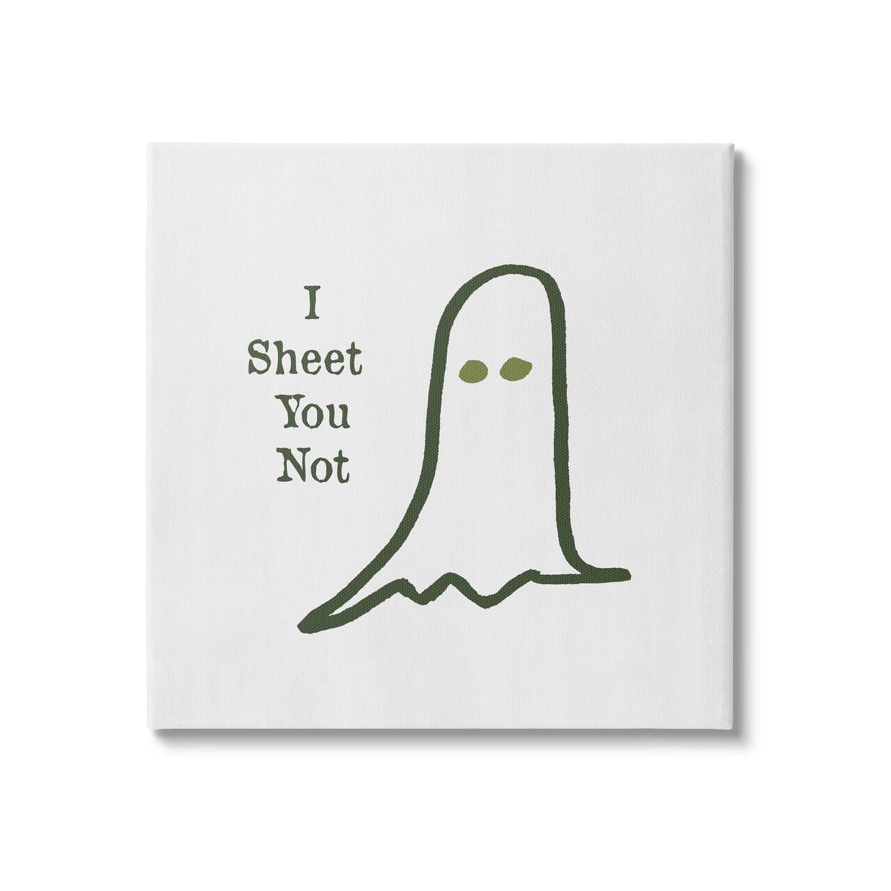 Stupell Industries I Sheet You Not Ghost Canvas Wall Art